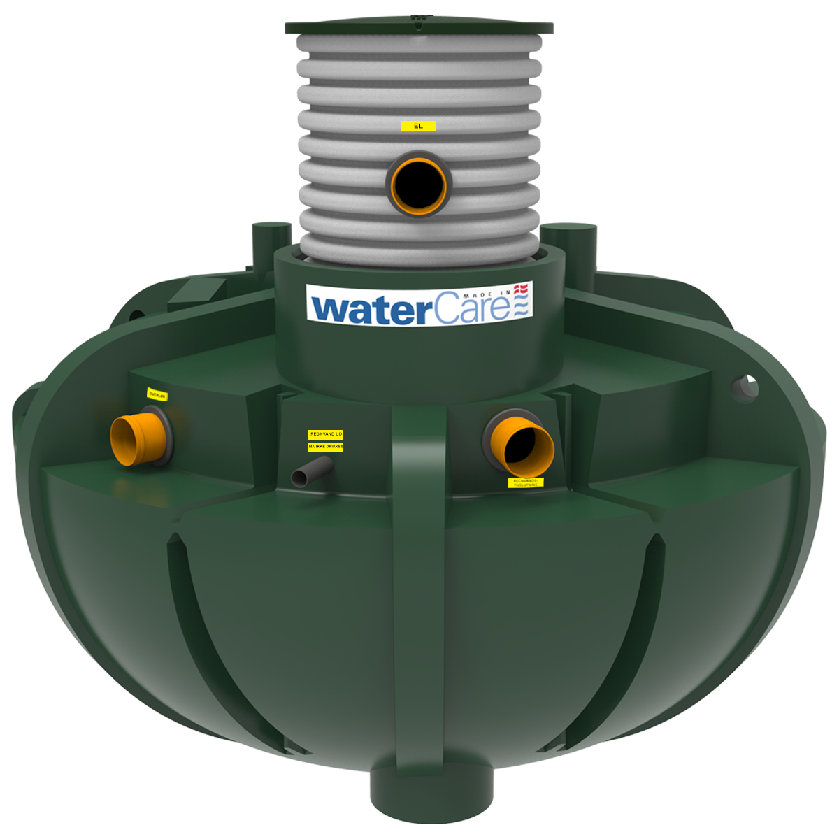 Regnvandsanlæg til have, 2500 liter